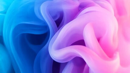 Poster - Colorful swirling ink cloud abstract.
