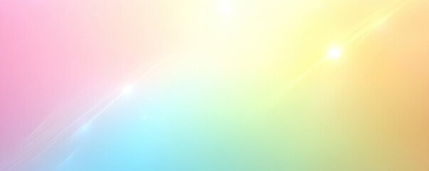 Poster - A colorful background with a rainbow and a sun. The background is bright and cheerful, and the sun is shining brightly