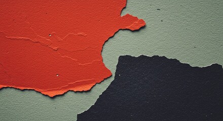 Poster - A torn piece of paper with a red and black border