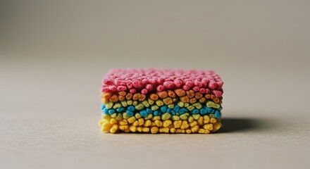 Aufkleber - A colorful stack of carpet squares