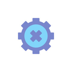 Poster - Control Icon Representing Internet Marketing and SEO Strategy Featuring a Blue Gear Symbolizing Data Adjustment and Technological Innovation