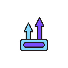 Poster - Upward Arrows Representing Growth and Progress in Data Management for Internet Marketing Strategy in a Digital Context