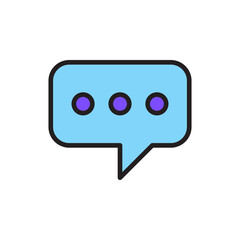 Poster - Modern Speech Bubble Icon Representing Communication and Interaction in Digital and Social Media Applications