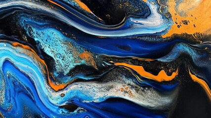 Poster - Abstract painting with swirling colors.