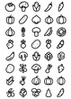 © LucaAr - Vegetable Garden Icons. vegetable, garden, food, nutrition, tomato, broccoli, cabbage, chili, carrot, bell pepper, cucumber, garlic, onion, pumpkin, asparagus, mushroom, peas, radish, potato,