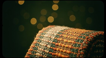 Fototapete - A colorful blanket with a pattern of squares and circles