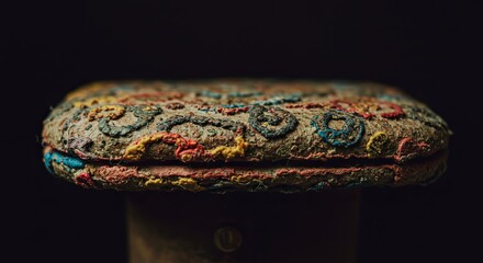 Poster - A colorful object with a black background
