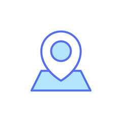 Poster - Geographic Location Marker Icon Indicating Mapping And Navigation For Travel Planning In Digital Environment