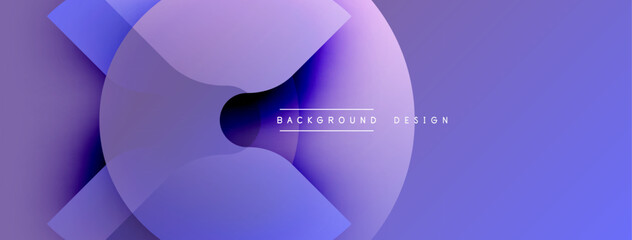 Fototapete - Abstract purple layers create dynamic visual flow. Modern design emphasizes gradients, shapes, smooth transitions. Minimalist aesthetic.