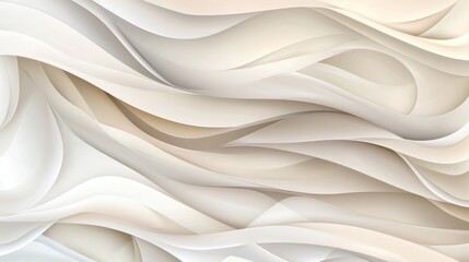 Wall Mural - abstract flowing white and beige drapes, background texture
