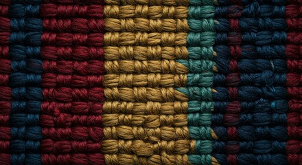Aufkleber - A colorful rug with a striped pattern