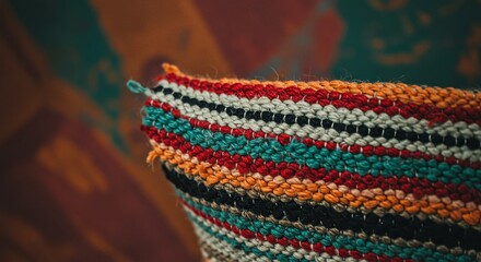 Aufkleber - A colorful pillow with a black stripe