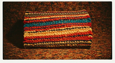 Aufkleber - A colorful rug is on a carpeted floor