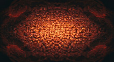 Poster - A close up of a knitted sweater with a dark background