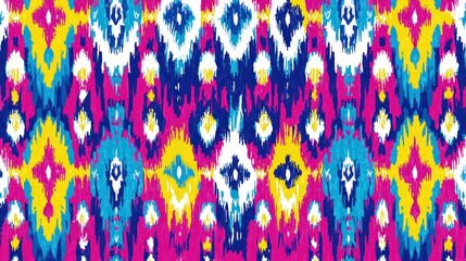Sticker - Vibrant batik textile pattern, colorful abstract design