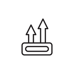 Poster - Minimalist Icon Representing Digital Growth and Marketing Trends with Upward Arrows Indicating Success in Online Strategies and Data Analytics