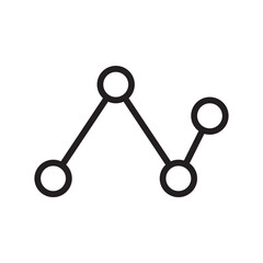 Poster - Business Analytics Icon Representing Data Growth and Performance Trends with Connected Nodes and Lines on a Clean Modern Background