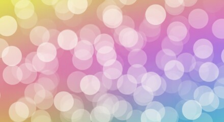 Poster - Pastel rainbow background with bokeh lights for dreamy and magical look