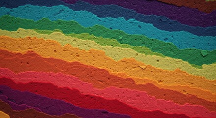 Poster - A colorful, multi-colored stripe of paper is shown