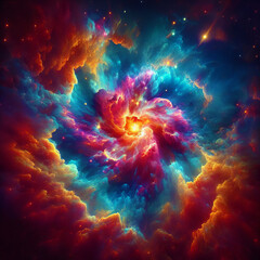 massive nebula shaped like a flower