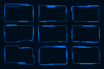 Wall Mural - technology futuristic frame hud technology cyberpunk design element