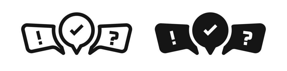 Poster - Speech bubbles communication icons. Communication vector icons. Chatting icons.