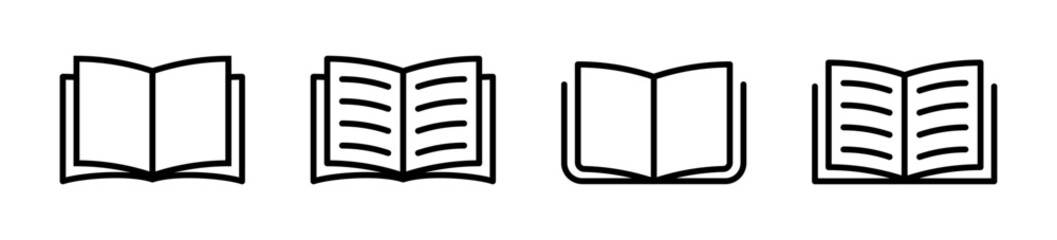 Poster - Book vector icon set. Book symbol collection. Book silhouette. EPS 10
