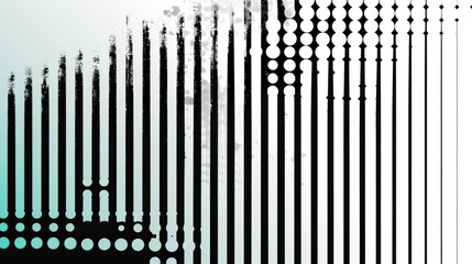 Poster - Abstract picture of vertical lines arrange in modern form express creativity idea or inspiration. Stitch style artwork designed by seamless striped pattern convey sense of digital technology. AIG51.