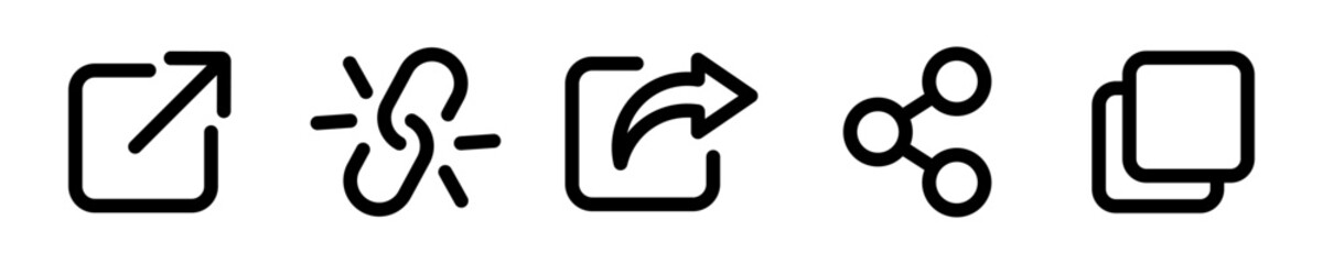 Poster - share vector icons. share link symbols. network connection. link icons. vector eps 10