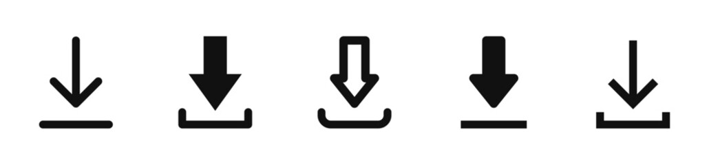Poster - download vector icons. upload symbol collection. download icon set. download button collection. eps 