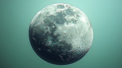 full moon, detailed surface, space, celestial body, artistic illustration