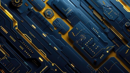 Poster - Explore a captivating futuristic metallic abstract background featuring dynamic lines and vibrant colors. Perfect for tech-focused projects and designs.