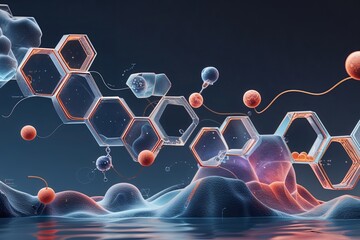 Poster - Unconventional Scientific Interface with Hexagonal Designs and Wavy Flow for Molecular Health Tech and Chemistry