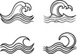 © SHAHID - ocean wave designs in black and white line art.