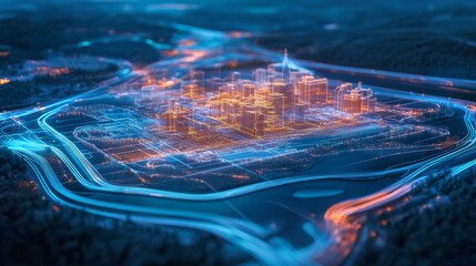 Poster - Thermal analysis of an urban landscape represented through a suspended heatmap visualization