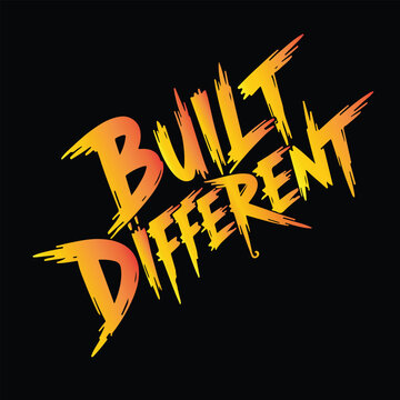 Built Different typography t shirt design