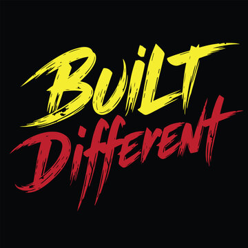Built Different typography t shirt design
