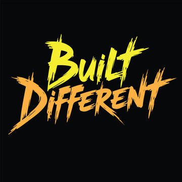 Built Different typography t shirt design