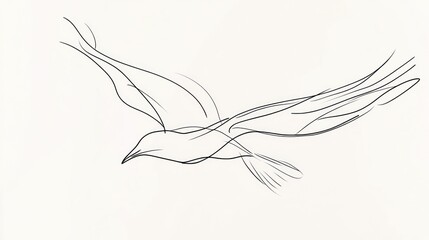  Abstract illustration of a bird in flight