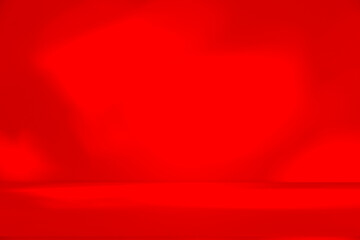 Poster - Wall interior background, studio and backdrops show products.with shadow from window color Red background for text insertion and presentation product	