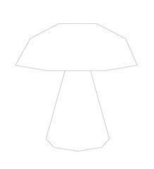 Poster - Mushroom simple contour. Vector illustration