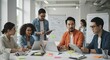 © SRD - Diverse Team Collaboration Brainstorming Innovative Ideas in Modern Office Setting