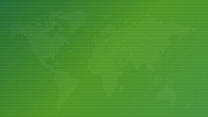 Poster - world map green color background animated modern sustainable eco friendly concept global network empty interconnected