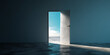 © PhotoArtHub - Open door revealing bright sky and horizon, symbolizing new opportunities, hope, and freedom, perfect for inspirational or motivational concepts