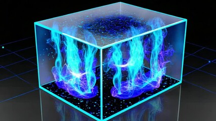 Fototapete - Visual representation of a holographic scientific phenomenon in a futuristic laboratory setting