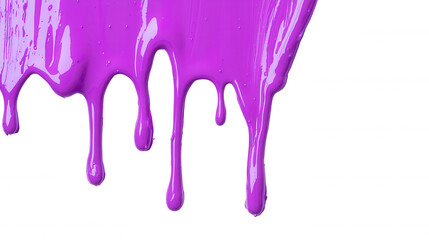 Poster - Dripping for paint creating a vibrant and dynamic visual, purple on a transparent background, ideal isolated creative projects