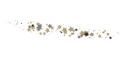 Fototapete - Descendant Christmas Constellations: Mind-Blowing 3D Illustration of Falling Festive Star Patterns