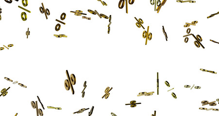Poster - Sales icons floating in the air 3D rendering transparent PNG