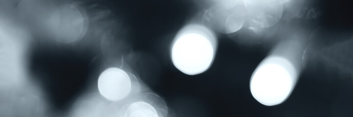 Wall Mural - blurred lights, gray, deep blue background, banner texture. abstract bokeh with soft light header. w