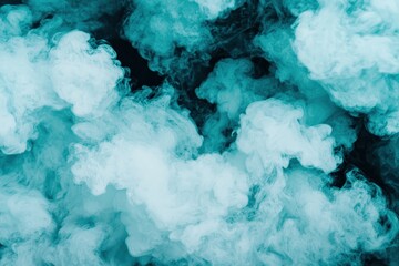 Poster - Turquoise smoke creating ethereal and abstract cosmic energy concept